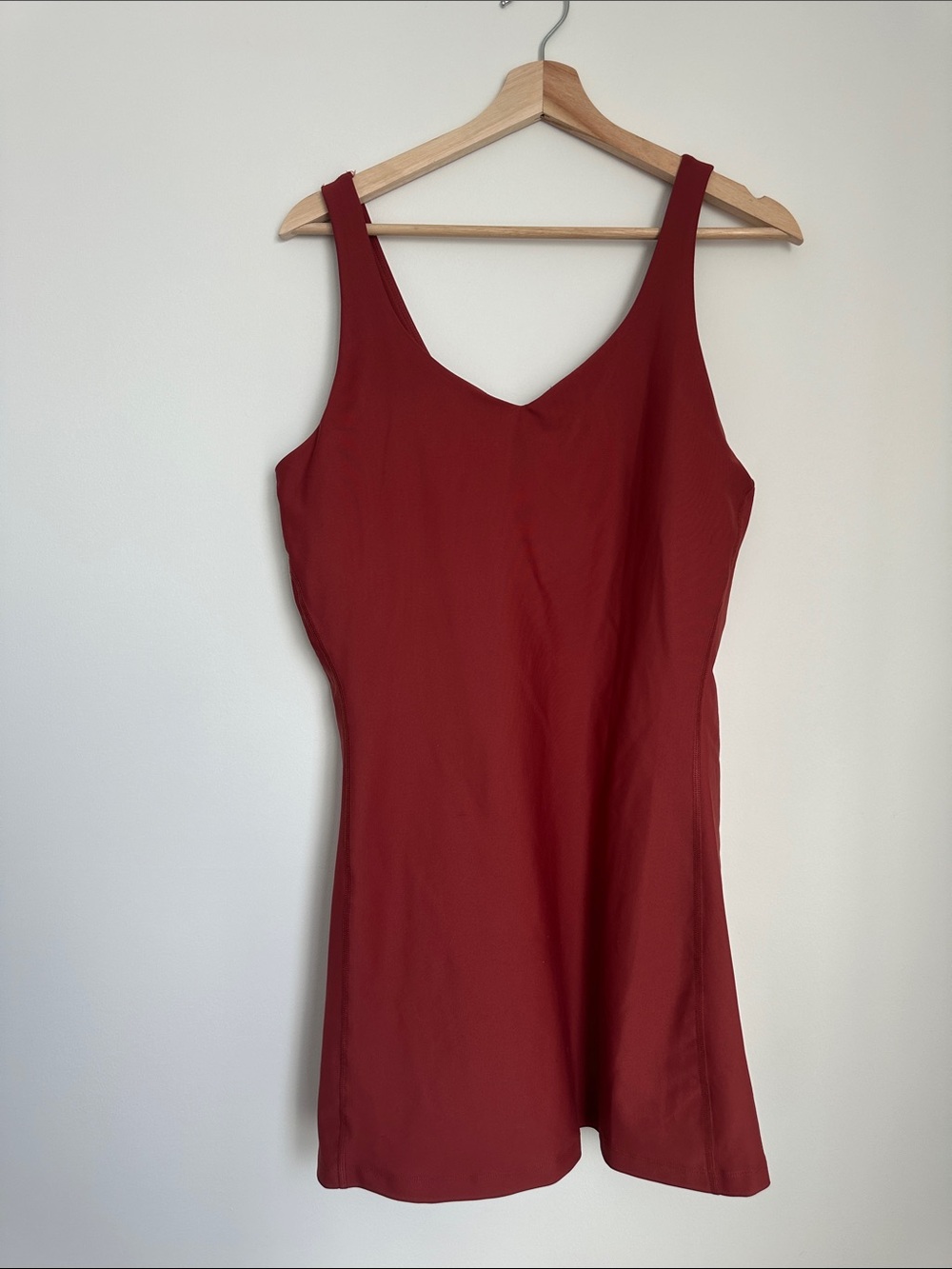 Old Navy V-Neck Sleeveless Mini Dress in Rust